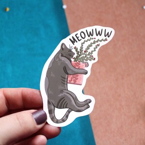 Cat and Book Vinyl sticker, Cat vinyl sticker , Book sticker , Waterproof Sticker, Vinyl , Gift, Quote Sticker, Motivational, Decal Glossy