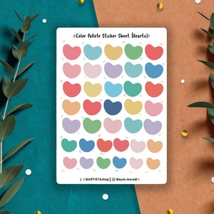Herz Aufkleber, Pastellfarbene Aufkleber, Planer Aufkleber, Journal Aufkleber, Scrapbooking Aufkleber, Valentinstag Aufkleber, Herz, Liebe Planner