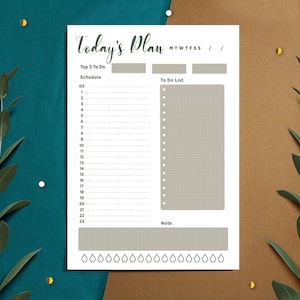 A5 Daily Planner Pad , Planner Notepad , Daily journal , To-Do list ,  desk pad , Productivity pad , Everyday planner , Daily organizer