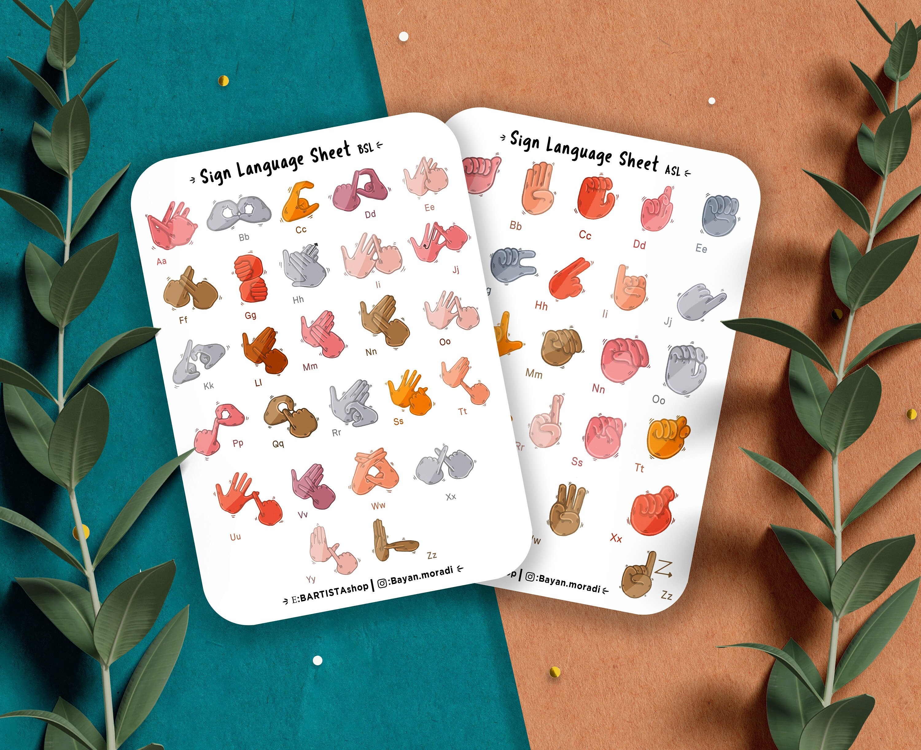 Sign Language Labels Sign Language Stickers Sheet, Planner Stickers, Bullet Journal Stickers ...