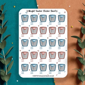 25 Weight Tracker Planner Aufkleber, Waage Aufkleber, Sport Planer Aufkleber, Gewichtsplaner, Mini-Aufkleber, Symbol-Aufkleber, Self-Care-Aufkleber