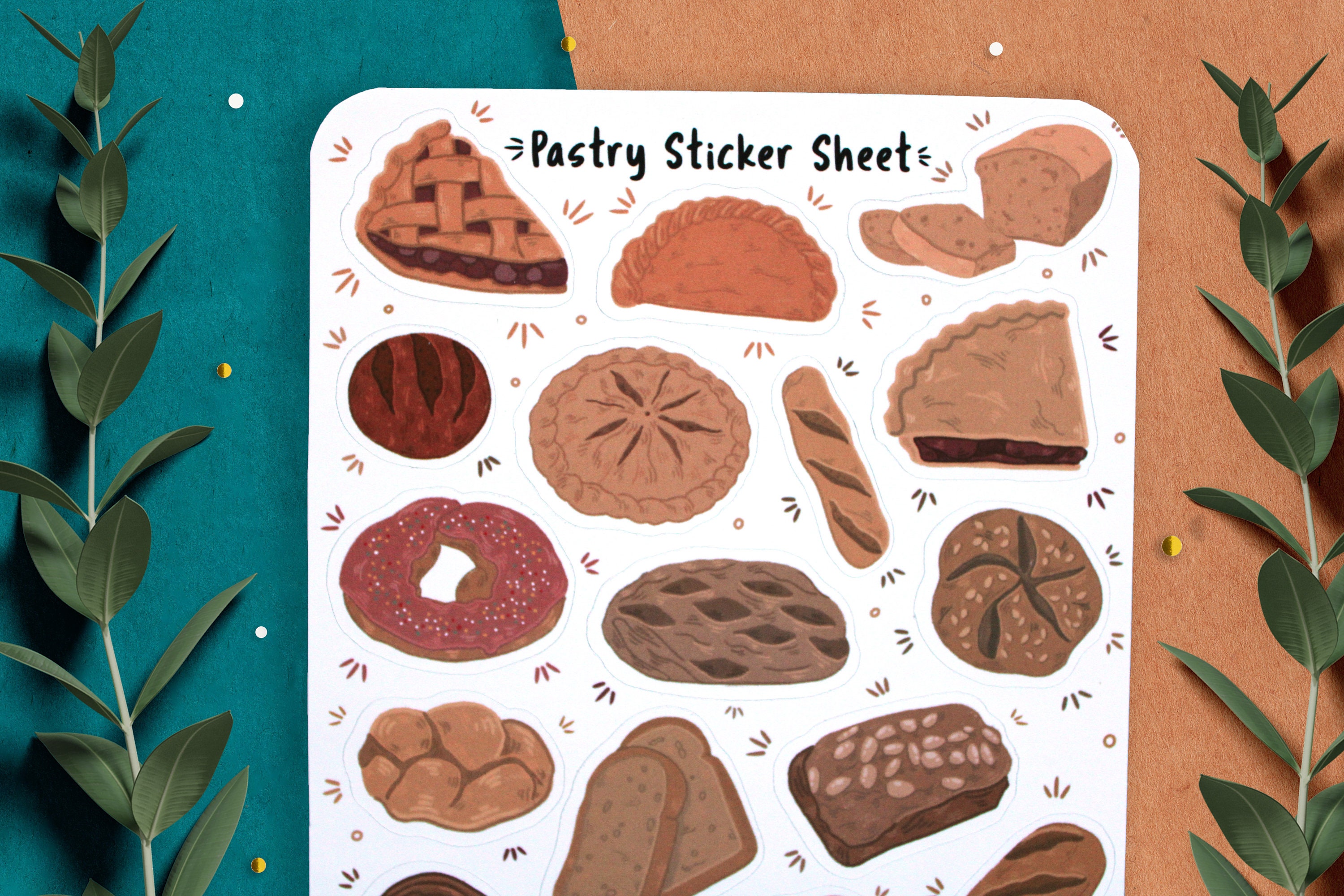 Pastry Sticker Sheet, Planner Stickers, Journal Stickers, Recipe ...