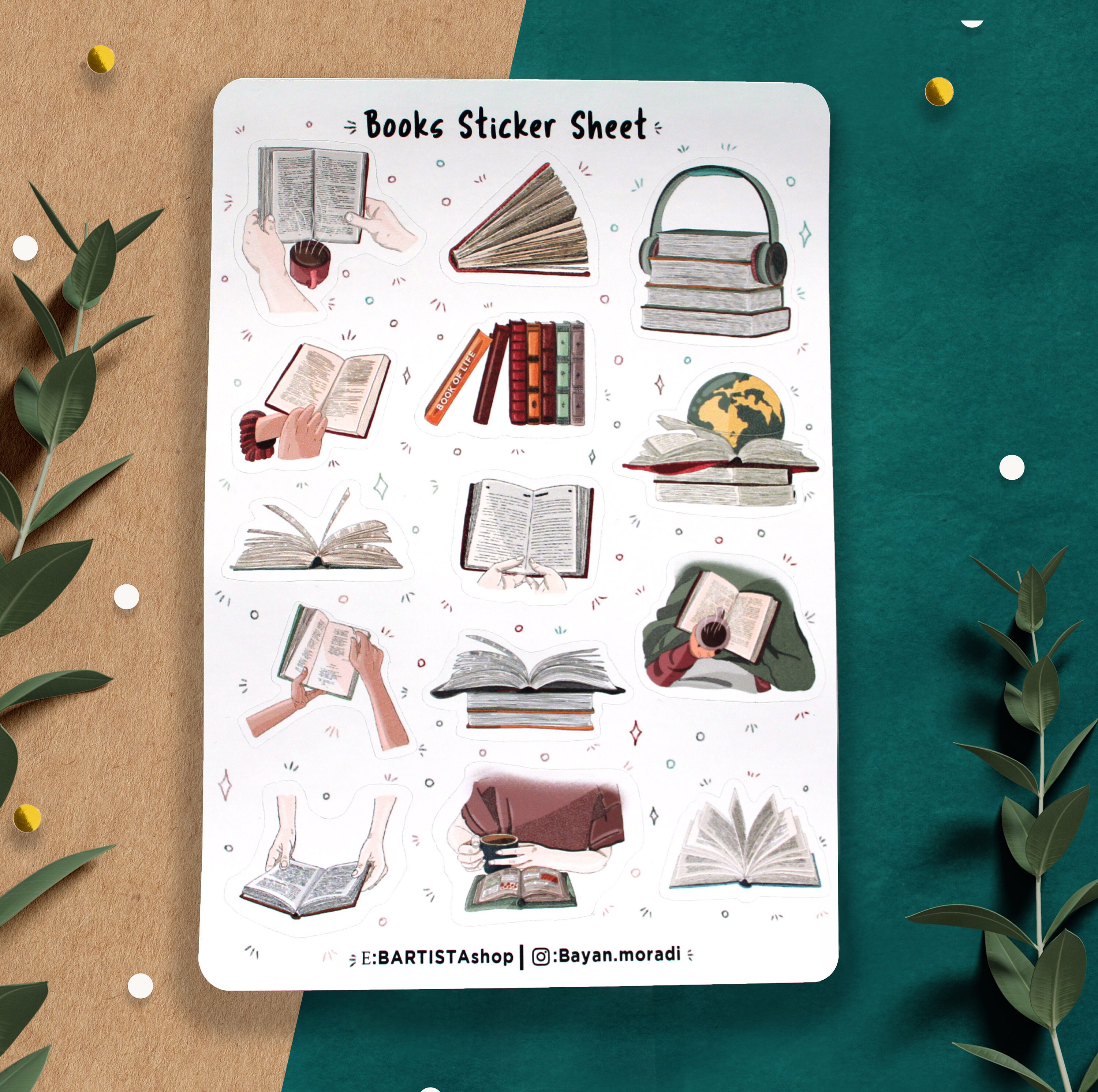 Book Love Sticker Pack , Reading Stickers, Planner Stickers, Scrapbook ...