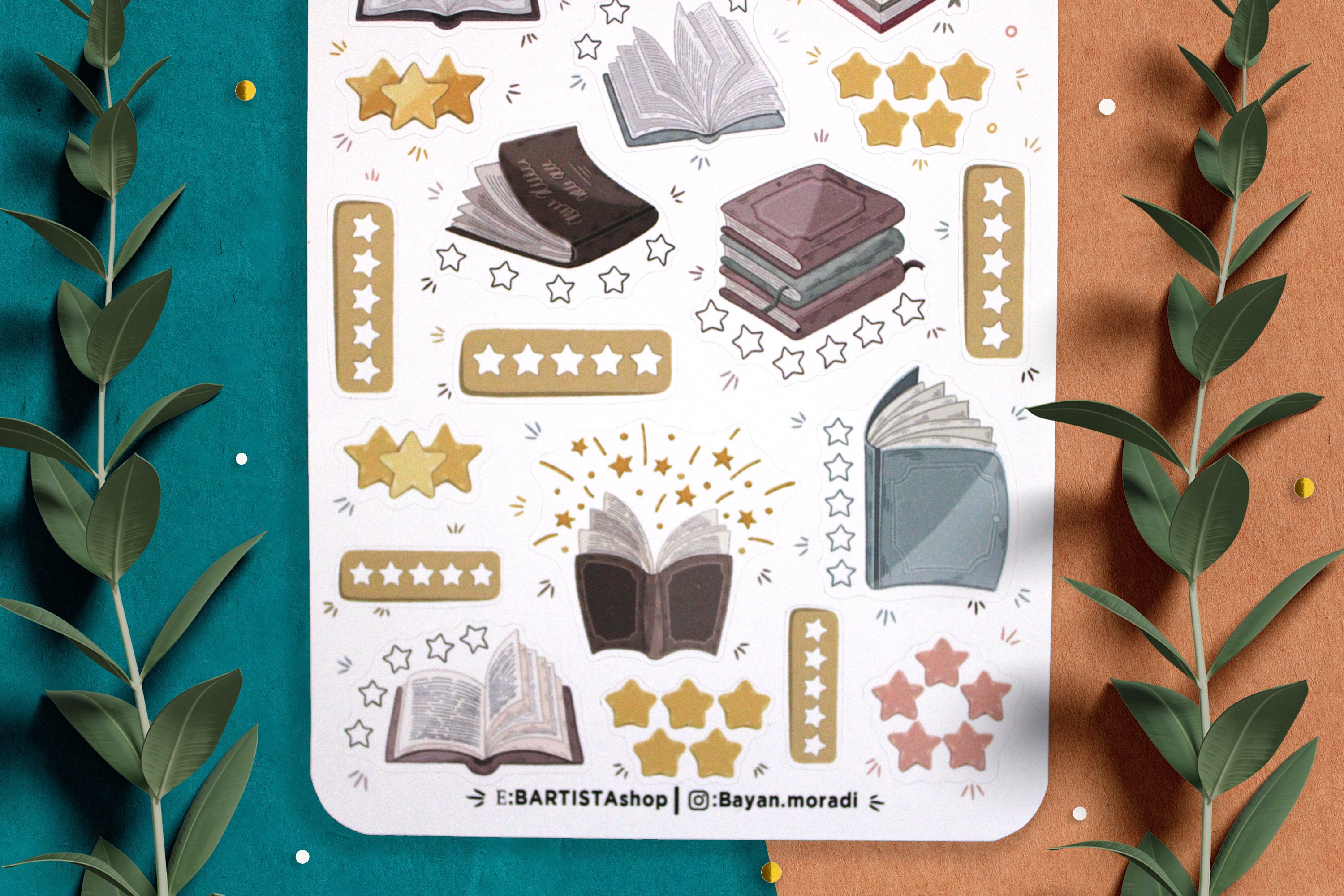 Book Rating Sticker Sheet, Planner Stickers ,reading Journal Stickers ...