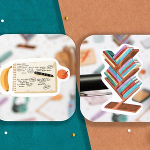 Study Corner Sticker Study Sticker Sheet, Planner Stickers, Scrapbook Stickers, Journal ...