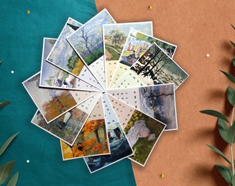 Calendriers 2026, Stickers chefs-d'oeuvre d'art, Stickers calendrier 2026, Stickers mini calendrier, Stickers agenda, Stickers pour journaux intimes, Fonctionnel