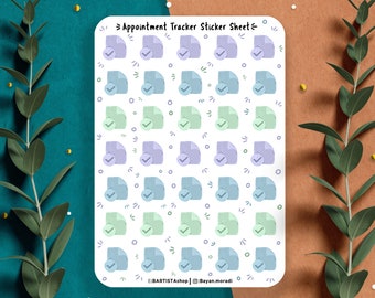 Appointment Tracker Stickers, Planner stickers, journal sticker, Reminder Stickers, Icon stickers, functional stickers, appointments planner