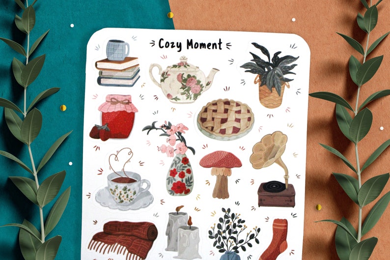 Cozy Moment Sticker Sheet, Planner Stickers, Journal Stickers ...