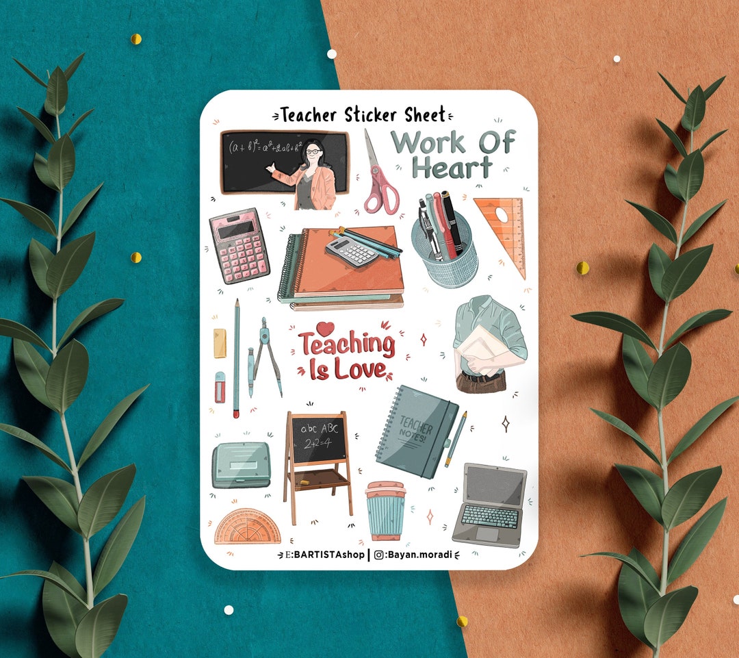 Teacher Stickers, Planner Stickers, Journal Stickers, School Stickers, Job Stickers, Teacher ...