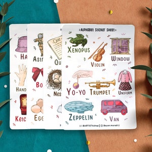 Alphabet Aufkleber, Planer Aufkleber, Journal Aufkleber, Lehrer Aufkleber, Bujo Aufkleber, pädagogische Aufkleber, Schulaufkleber