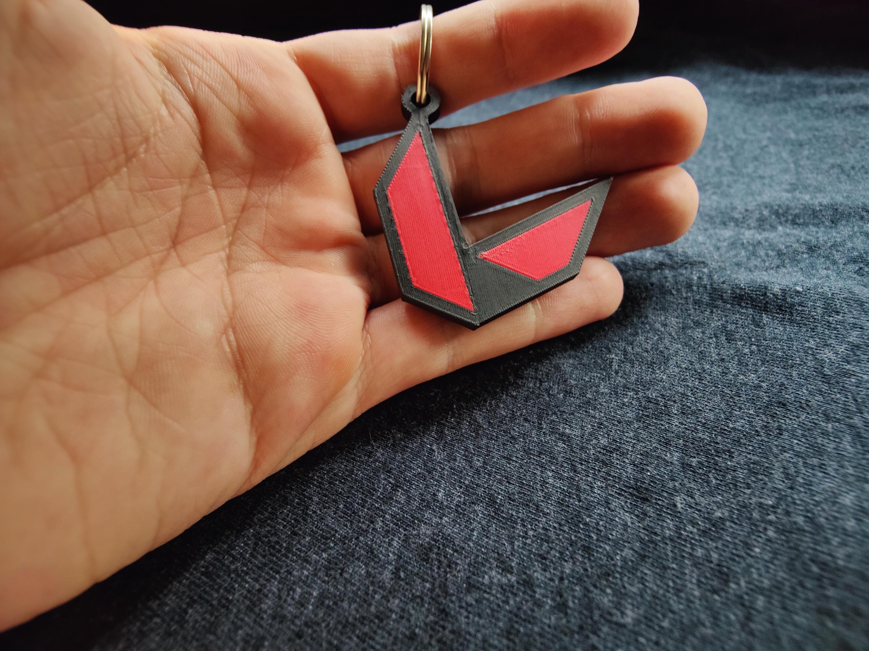 3D Printed Valorant Logo Keychain - Etsy
