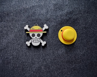 3D Printed One Piece Keychains: Luffy Straw Hat - OnePiece Logo