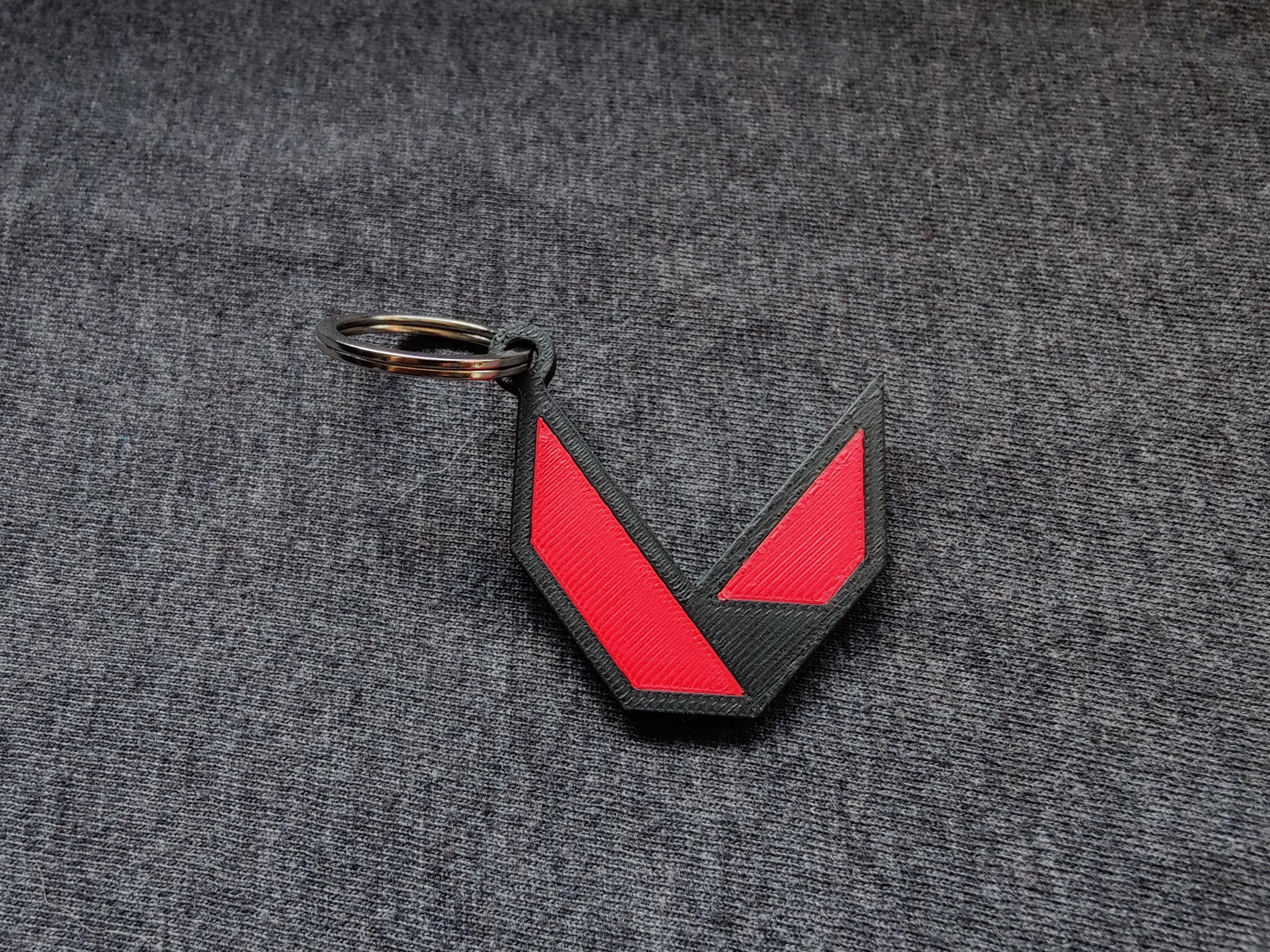 3D Printed Valorant Logo Keychain - Etsy