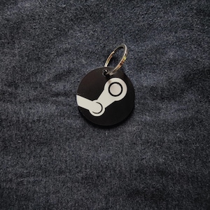 3D Printed Steam logo keychain