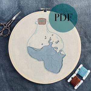 Pick Your Poison Hand Embroidery Pattern, Digital Pattern, Hand Embroidery Pattern, Skull Gothic Pattern, Gothic Embroidery Pattern
