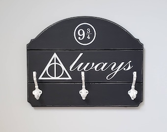 Always Deathly Hallows Wall Coat Hanger Etsy