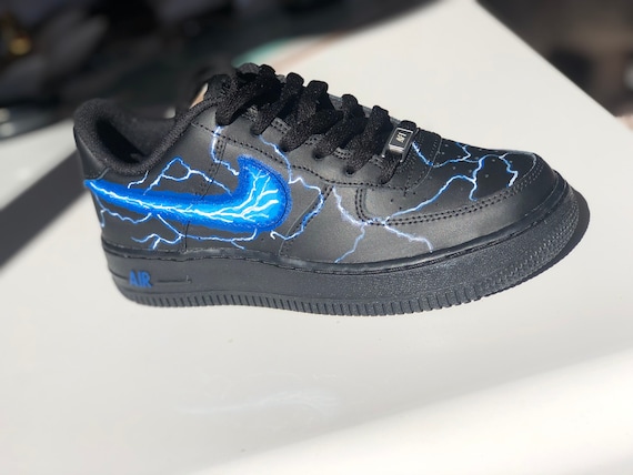Nike Air Force 1 кастом молнии черные