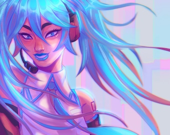 Mini impression holographique Miku Hastune