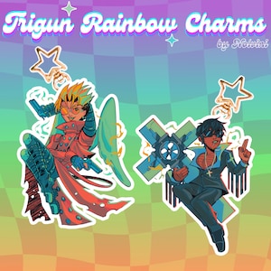 Vash and Wolfwood Trigun Rainbow Acrylic Charms