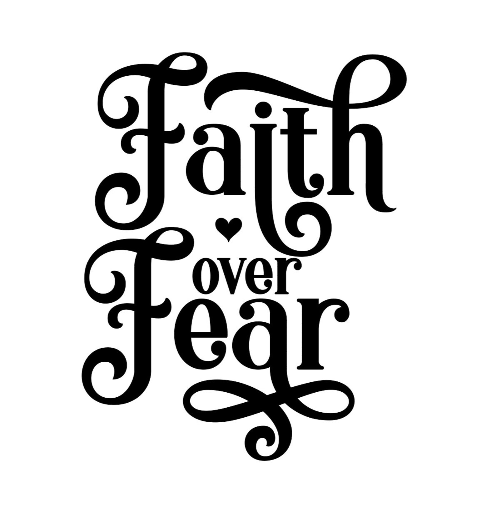 Faith Over Fear Vinyl Sticker Decal for Laptop Tumbler Car Etsy