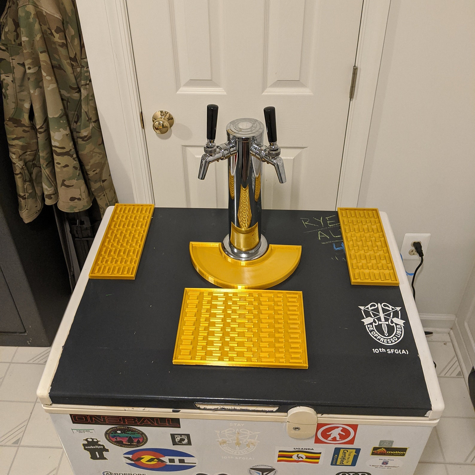 4 Piece Kegerator Drip Tray and Drying Tray Set Etsy