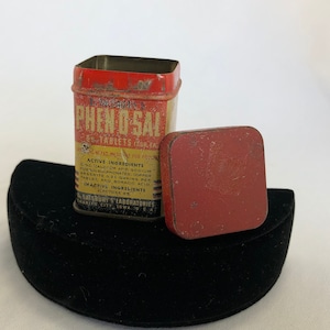 Antique Dr. Salsbury&#39;s Phen-o-Sal Sample Tin - Rectangle medical advertising tin- 1930s-1940s