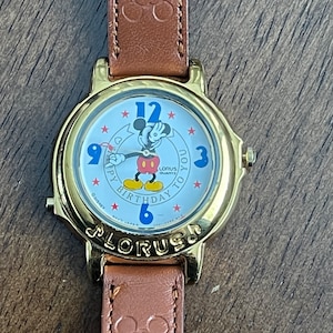 Vintage Seiko Lorus Mickey Mouse "Happy Birthday!" Musical Watch - Musical Mickey with Rotating Arms
