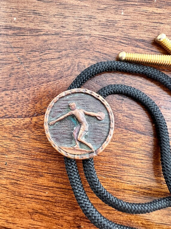Copper Discus Thrower Bolo Tie - image 5