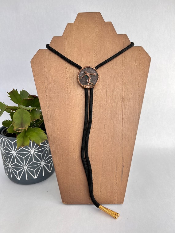 Copper Discus Thrower Bolo Tie - image 2