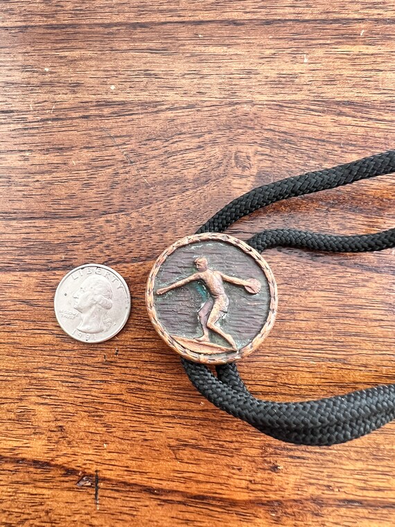 Copper Discus Thrower Bolo Tie - image 7