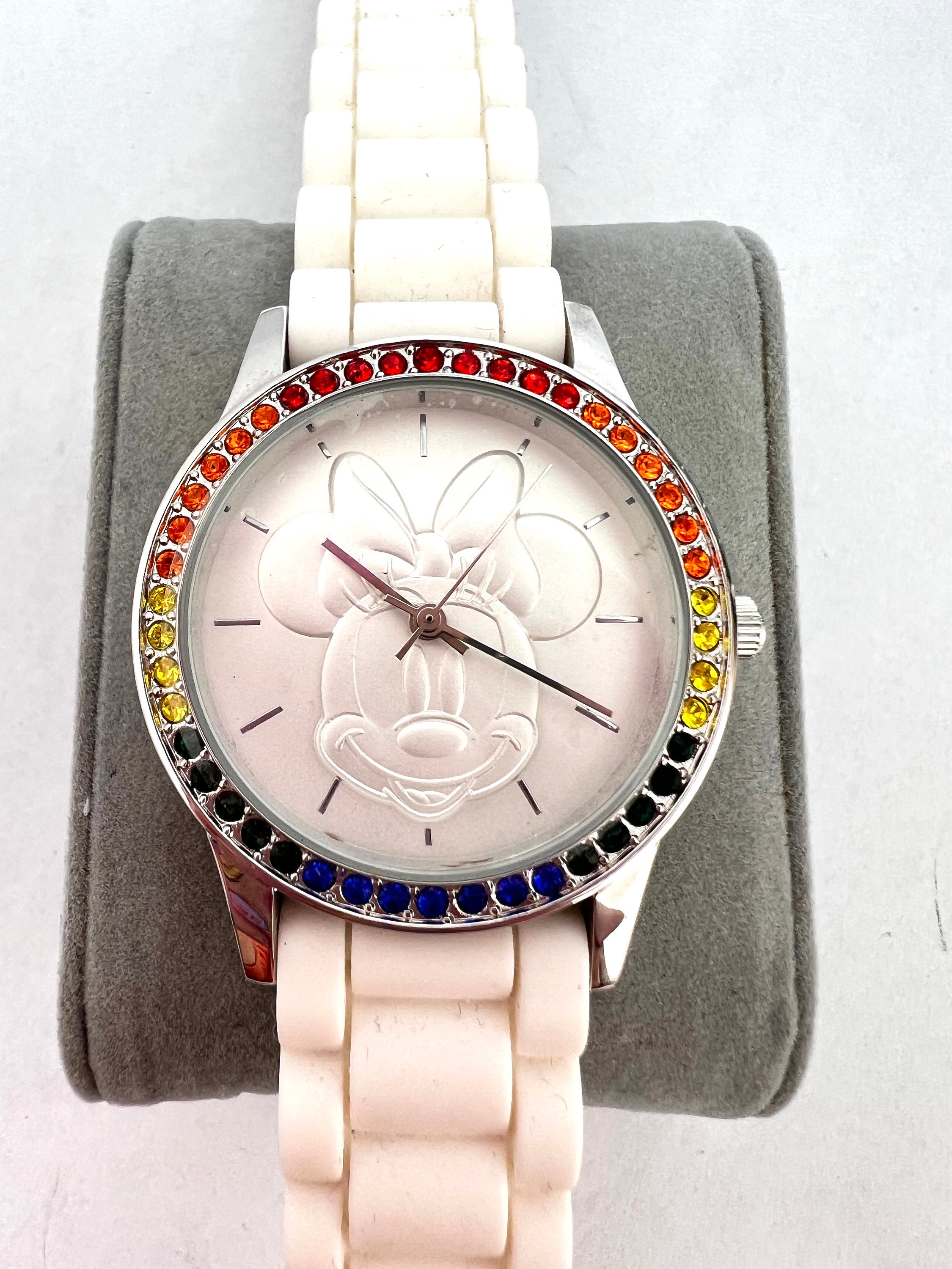 DISNEY - WOMEN’S RHINESTONE ACCENT MINNIE MOUSE WATCH Disney Minnie Mouse Watch Womens 38mm Rhinestone MOP Dial  main image 2