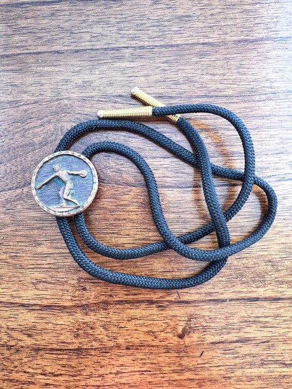 Copper Discus Thrower Bolo Tie - image 4