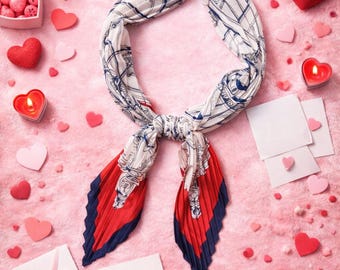 Red White and Blue Twill Bandana | Versatile Scarf