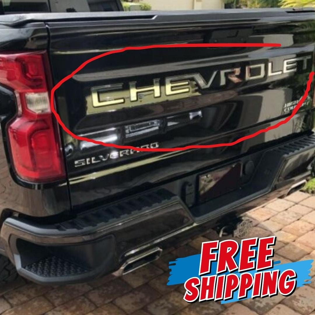 Chrome chevy tailgate sales emblem