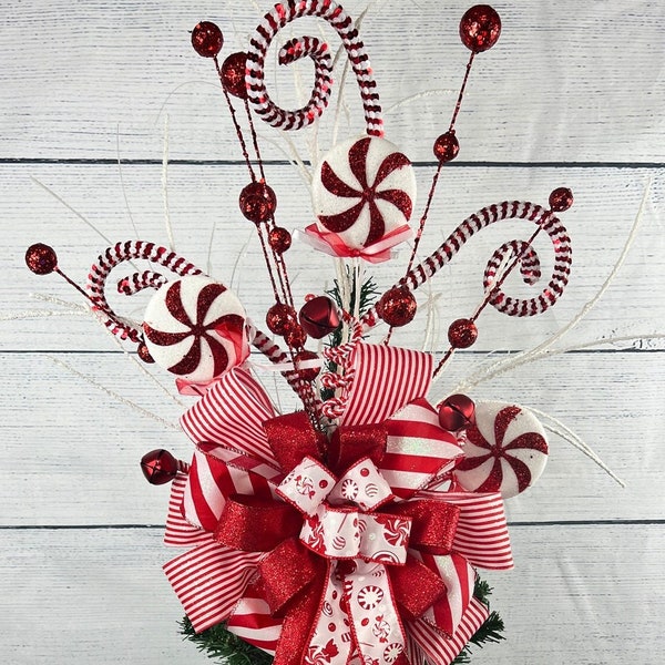 Candy Cane Tree Topper Etsy