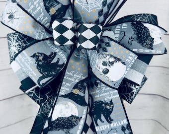 Black and WhiteHalloween Bow, Lantern Swag Decor