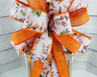 Luxury Easter Bunny Bow, Easter decor for porch or mailbox