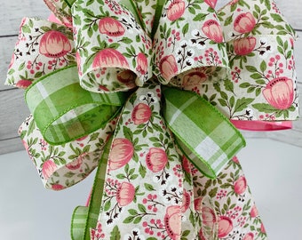 Peony Spring Bow: Pastel Lantern Swag, Easter Basket Decor