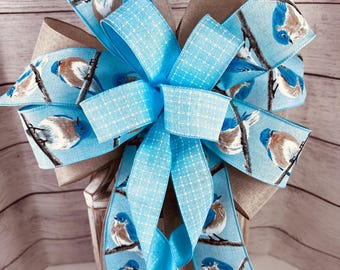 Bluebird Spring Bow: Easter Decor, Lantern Swag