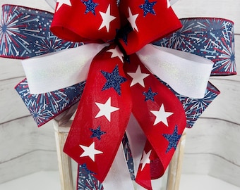 Patriotic Bow:USA 250th celebration 4th of July Decor