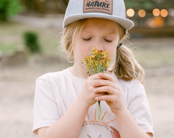Nature Make you Nicer Toddler Hat | 3 Color Options | Trucker Cap | Unisex Nature Kid | Hiking Outdoor Hat | Camping Boy | Nature Girl