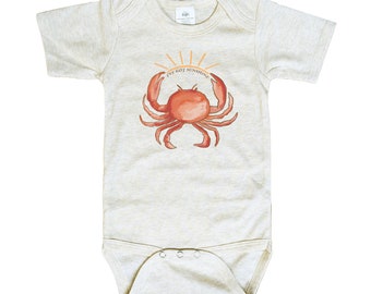 I've got sunshine Beach Crab Summer Body Suit Baby summer outfit Ocean tee Beach life Ocean Animal Beach Baby Crab shirt Cute unisex beach