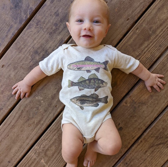 Buy Three Fish Body Suit, Summer Fishing Outfit, Outdoor Summer Clothing,  Baby Boy Fishing, Nature Baby Outfit, Baby Boy Gift, Fishing Baby Top  Online in India 