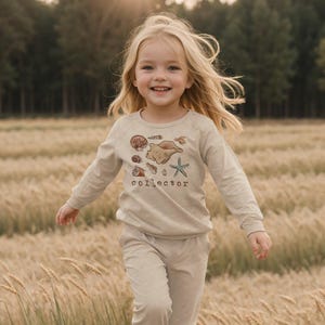 Shell &quot;Collector&quot; Beach Long Sleeve Tee Toddler outfit Ocean tee Beach life Unisex beach tee Cute beach summer vacation Summer vibes tee