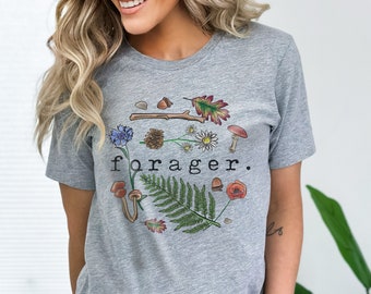 Forager Tee for Hikers | Unisex Nature shirt | Spring Fashion | Adventure tee for women | Outdoor Apparel for men and women | Wanderlust top