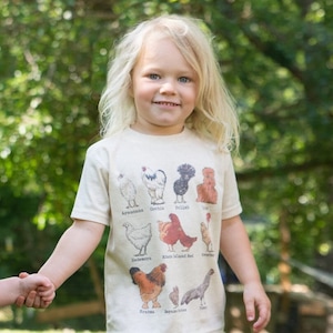 Chicken Breed Country Kids T-Shirt | Farm Life Chickens Tee | Rural Charm Kid's Shirt | Poultry Lover Gift | County Fair Fall Apparel