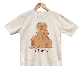 Silkie Chicken Cluck Toddler Tee | Cluck Shirt for Toddlers | Cute Chicken Shirt | Farm Animal Shirt | Western Kid Clothing