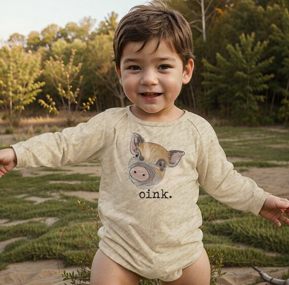 Body bebe cochon noir chemise cochon nouveau ne tenue d animal de la ferme body unisexe cochon vetements ferme bebe bebe ferme cadeaux cochon rigolo Etsy France