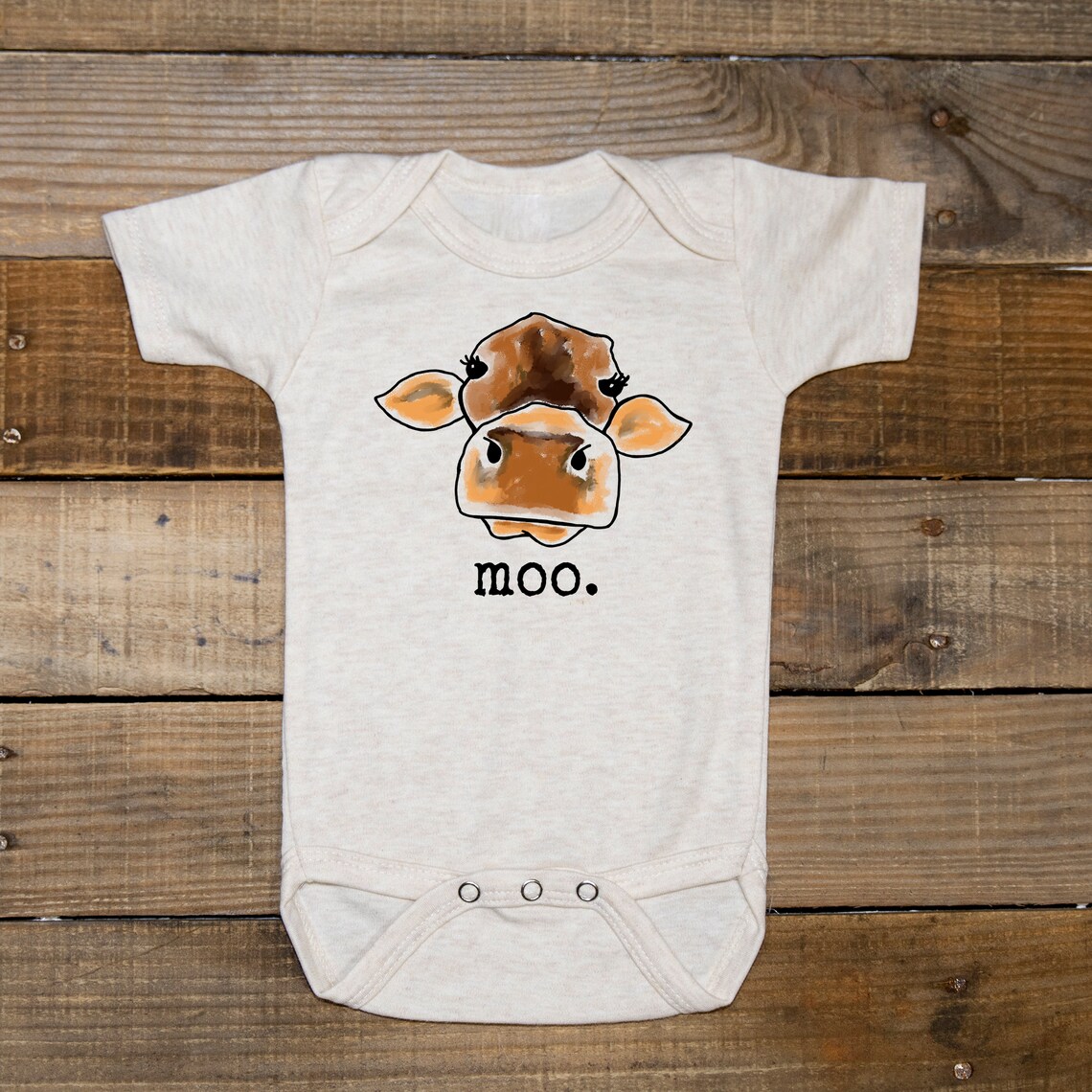 Moo Cow Baby Body Suit Moo Cow Baby Outfit Farm Theme Etsy