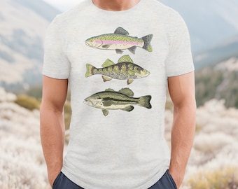 Freshwater Fish Tee for men and women | Fisherman Gift | Father's Day Gift | Fishing tee for women | Mommy and Me Boy Clothes | Lake Coastal